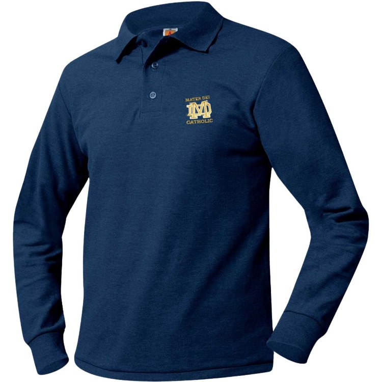 Picture of Dark Navy MD Long Sleeve Polo