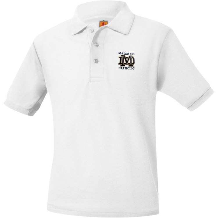 Picture of White MD Short Sleeve Polo