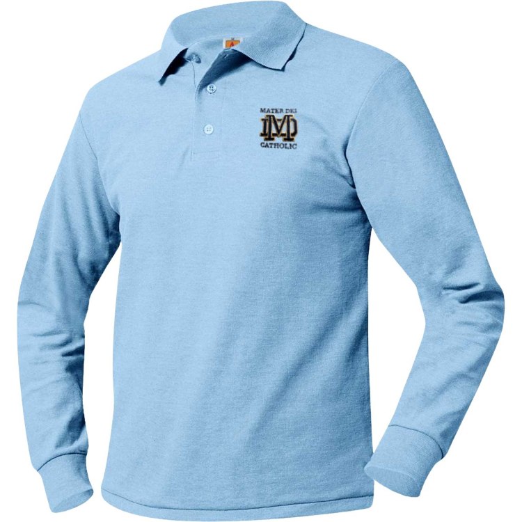 Picture of Light Blue MD Long Sleeve Polo