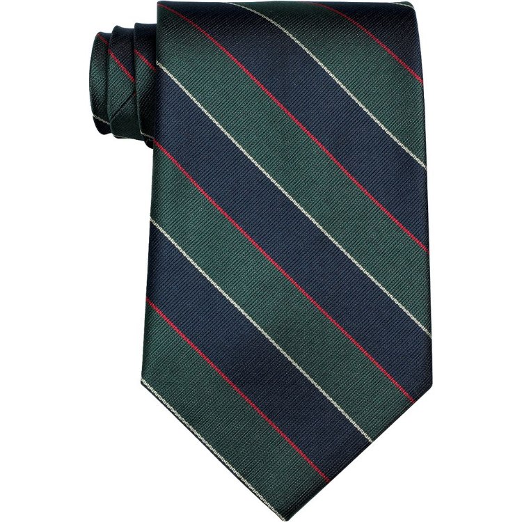 Picture of 58" Green and Navy w/R&W Pinstripe Necktie